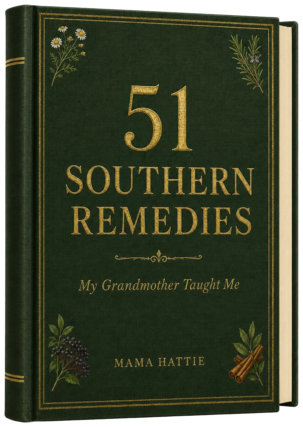 51 Southern Remedies — hardcover book mockup